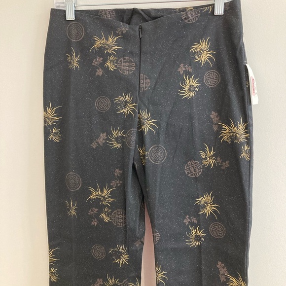 Heart Soul Size 3 Vintage Pants Wide Leg Floral Sparkle Glitter Retro 80's NWT - Picture 5 of 8